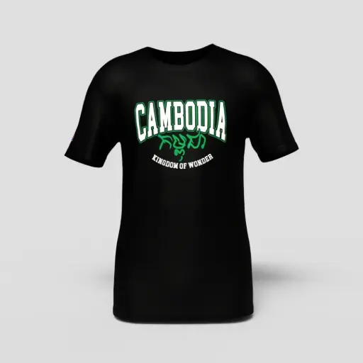 CamboLove – T‑Shirt Cambodia “Kingdom of Wonder” – Black